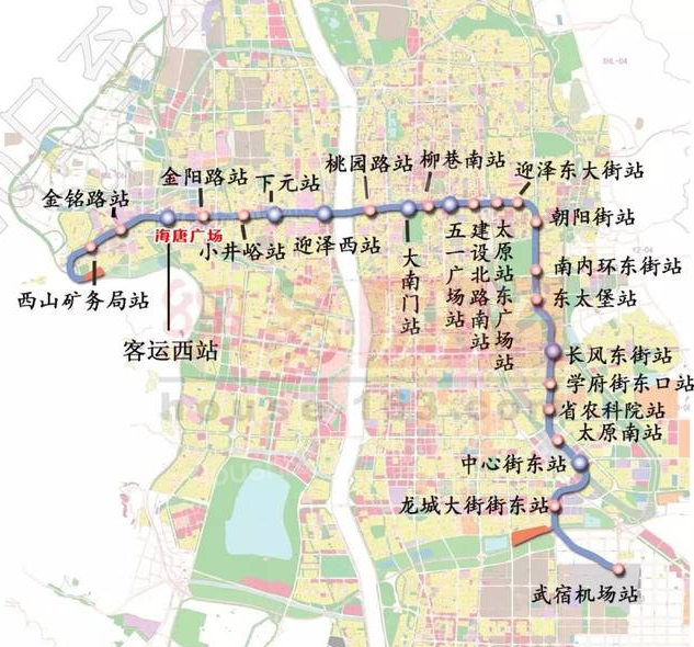 太原地铁1号线5个站点开始施工，快看看你家的房子在周边吗