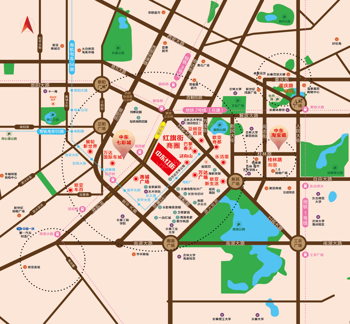 中东红街位置图