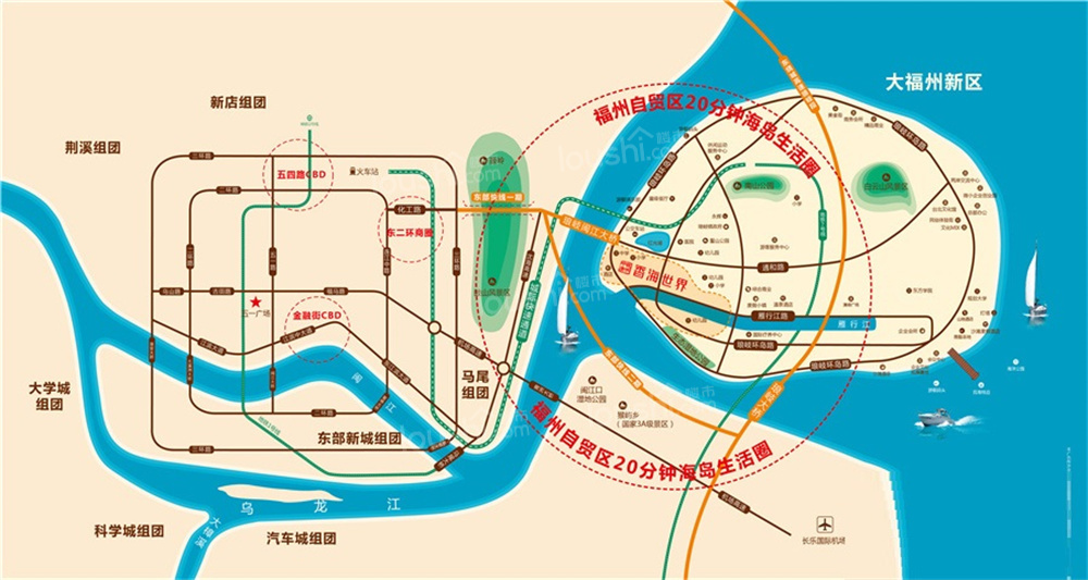 中庚香海世界三期香海湾位置图