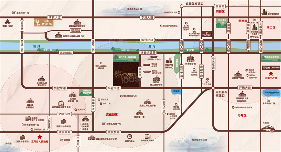宜阳银润中央广场位置图