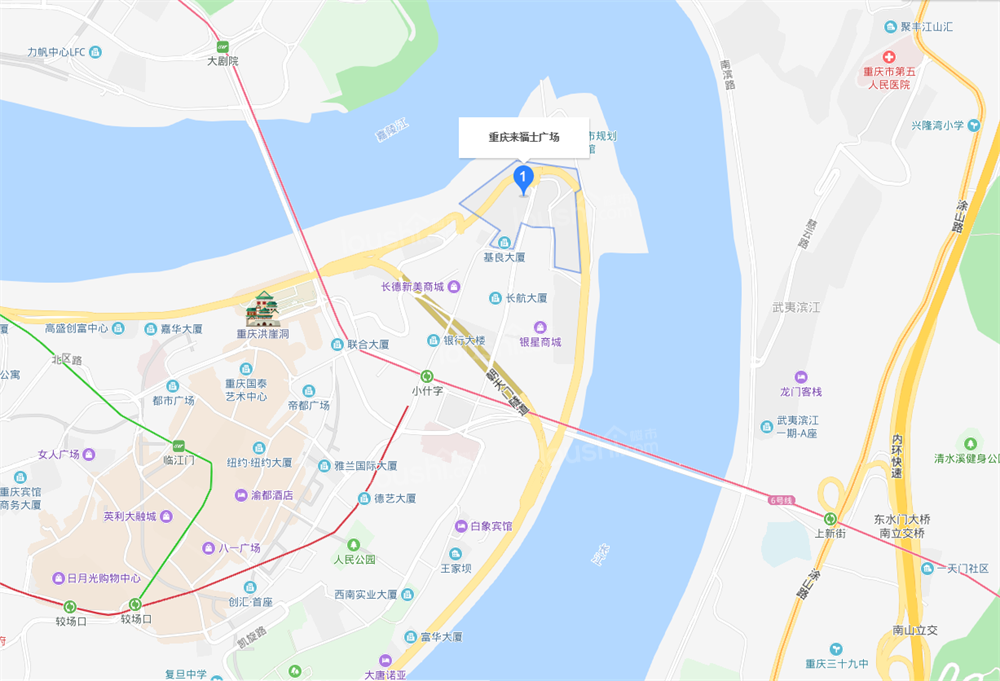 重庆来福士广场位置图