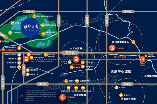 蓝光雍锦半岛位置图