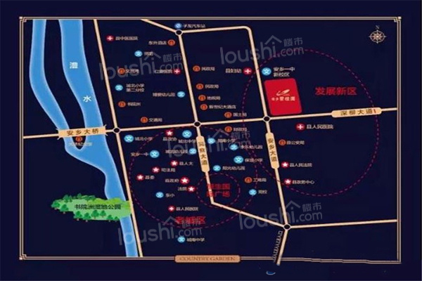 安乡碧桂园位置图
