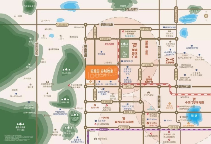 碧桂园·春城映象位置图