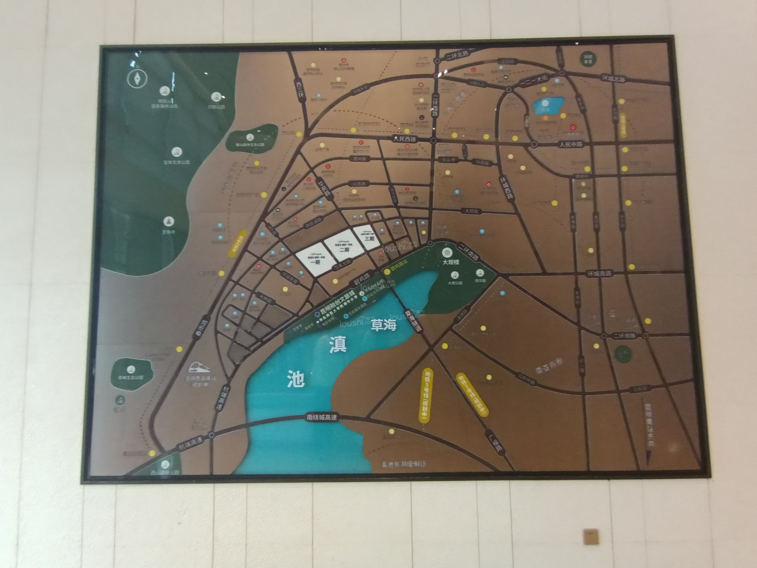 百集龙广场滇池一英里位置交通图