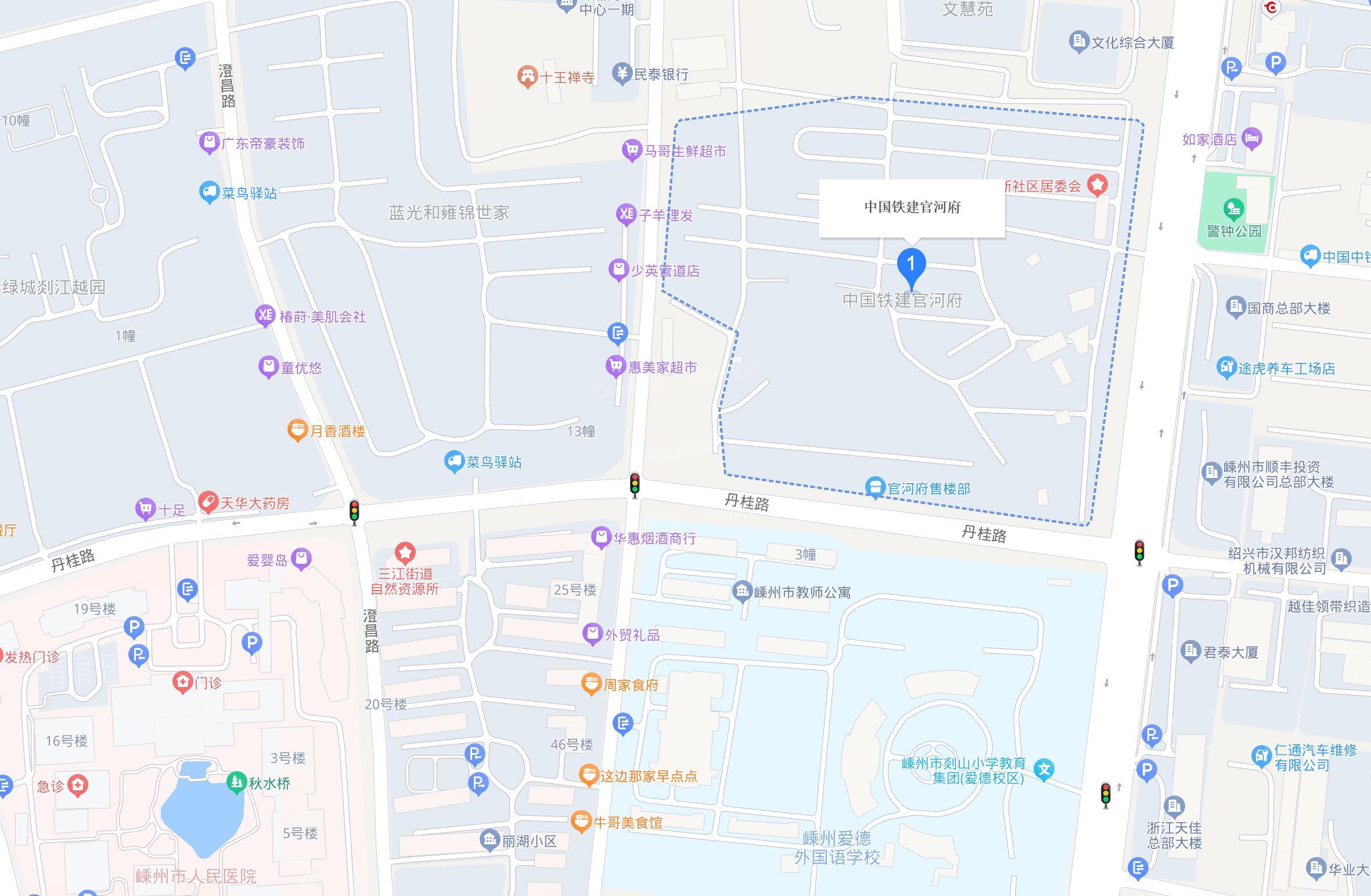 中国铁建官河府位置图