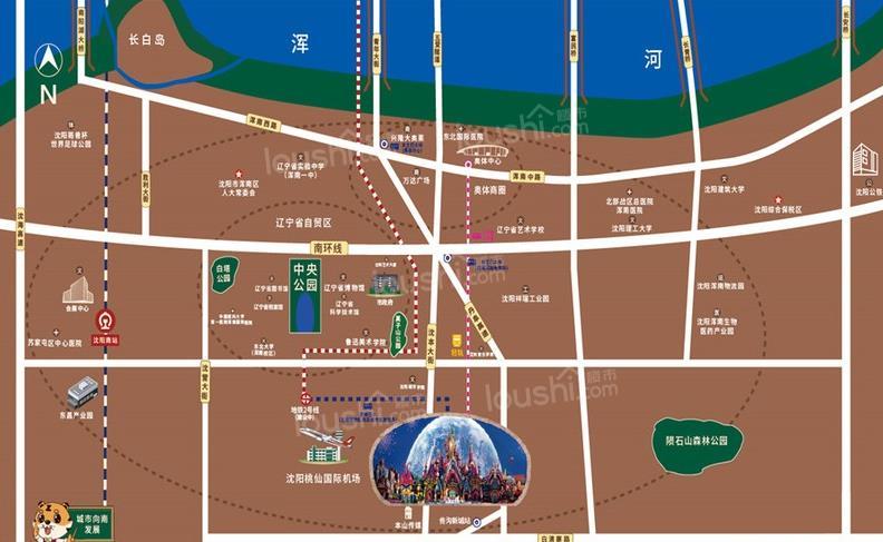 沈阳恒大文化旅游城位置图
