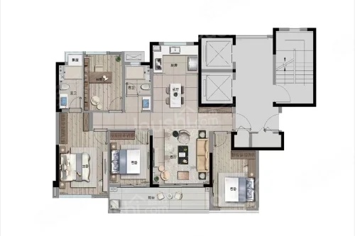 4室2厅2卫0厨， 建面128.00平米