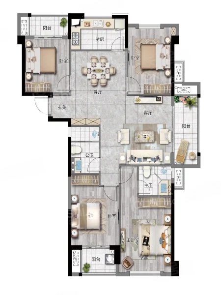4室2厅2卫0厨， 建面139.00平米