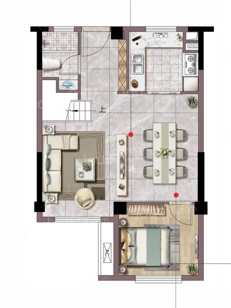 4室2厅3卫1厨， 建面115.00平米