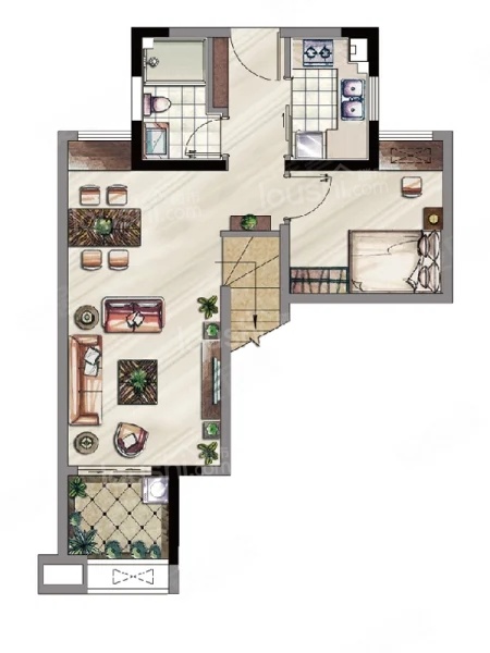 3室2厅2卫1厨， 建面76.00平米