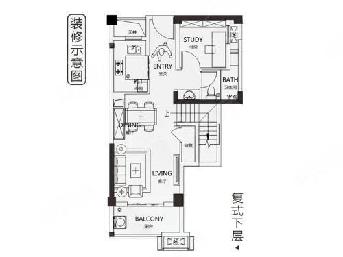 4室2厅2卫1厨， 建面95.00平米