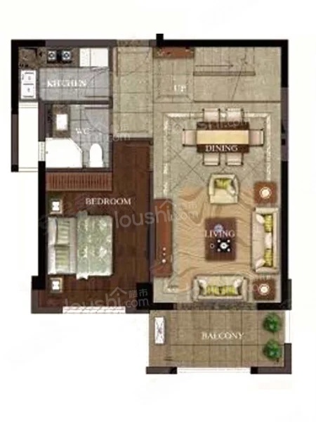 4室2厅2卫1厨， 建面127.00平米