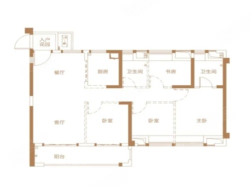 4室2厅2卫1厨， 建面112.00平米