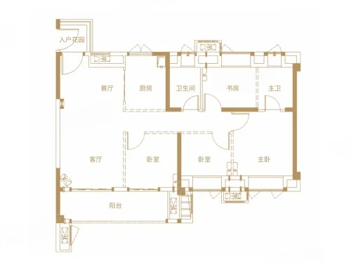 4室2厅2卫1厨， 建面110.00平米