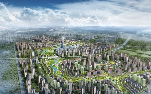 环球融创未来城项目成都乐高小镇项目-鸟瞰日景