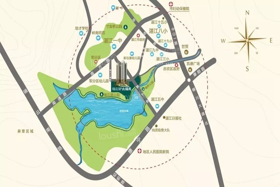 瑞云湖·兆福苑位置图