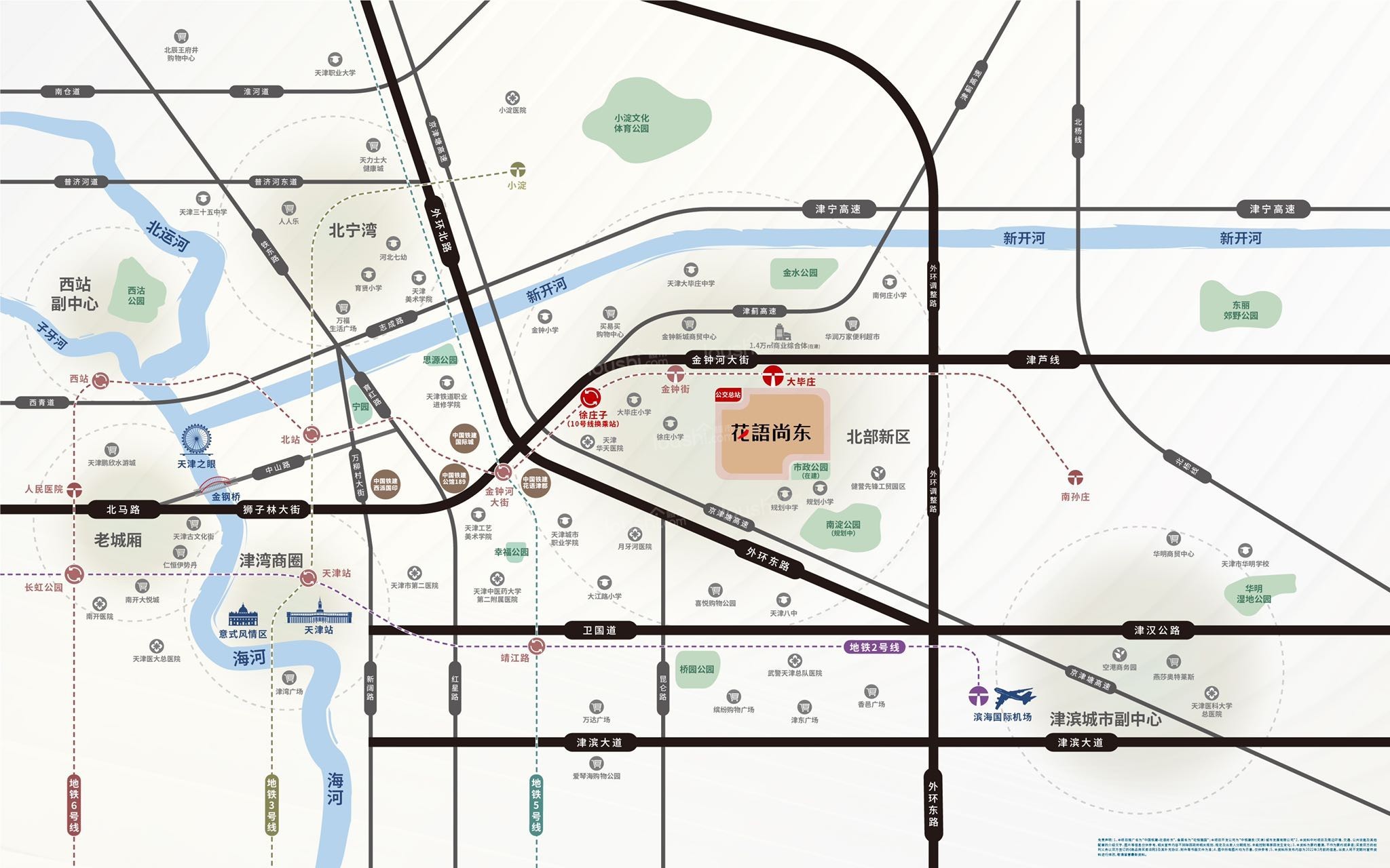 中国铁建·花语尚东位置图