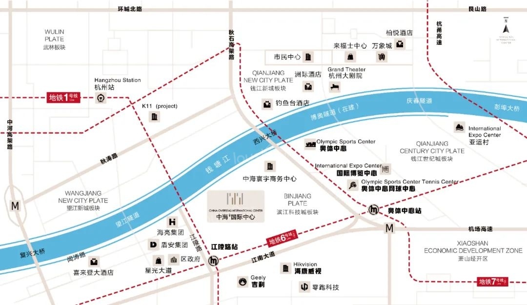 中海钱江国际中心位置图