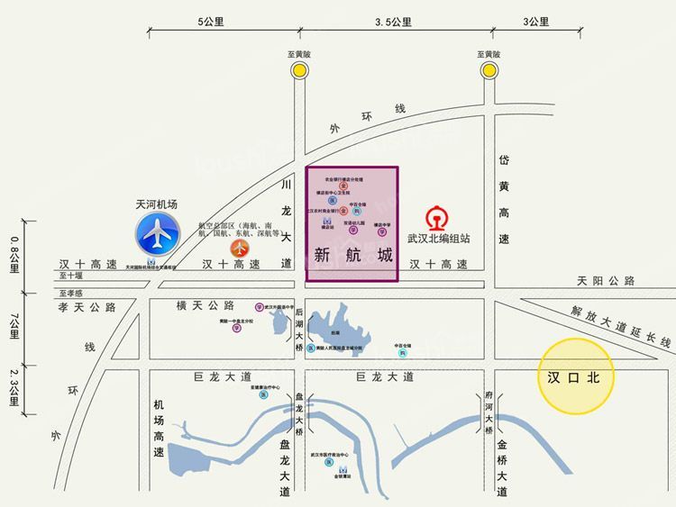 武汉新航城位置图