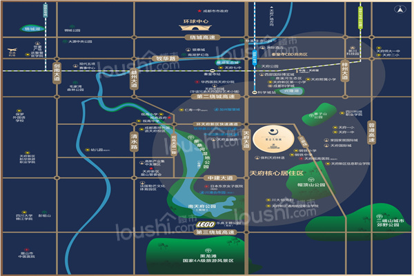 紫金天府城位置图