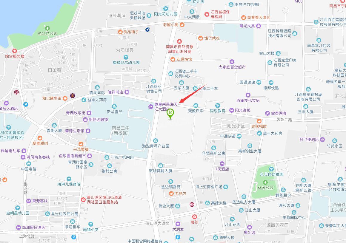 青湖港商业广场位置图