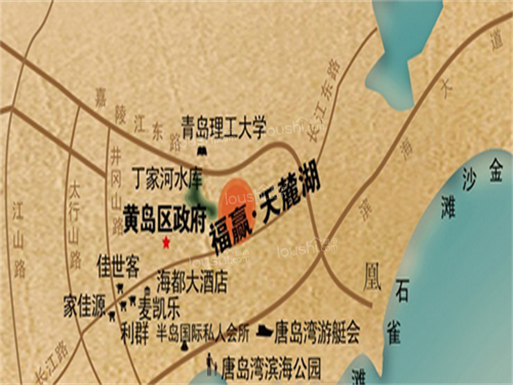 福瀛天麓湖位置图