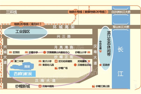 新长江香榭澜溪位置图
