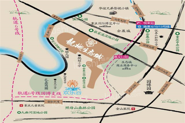 北京城建龙樾生态城位置图