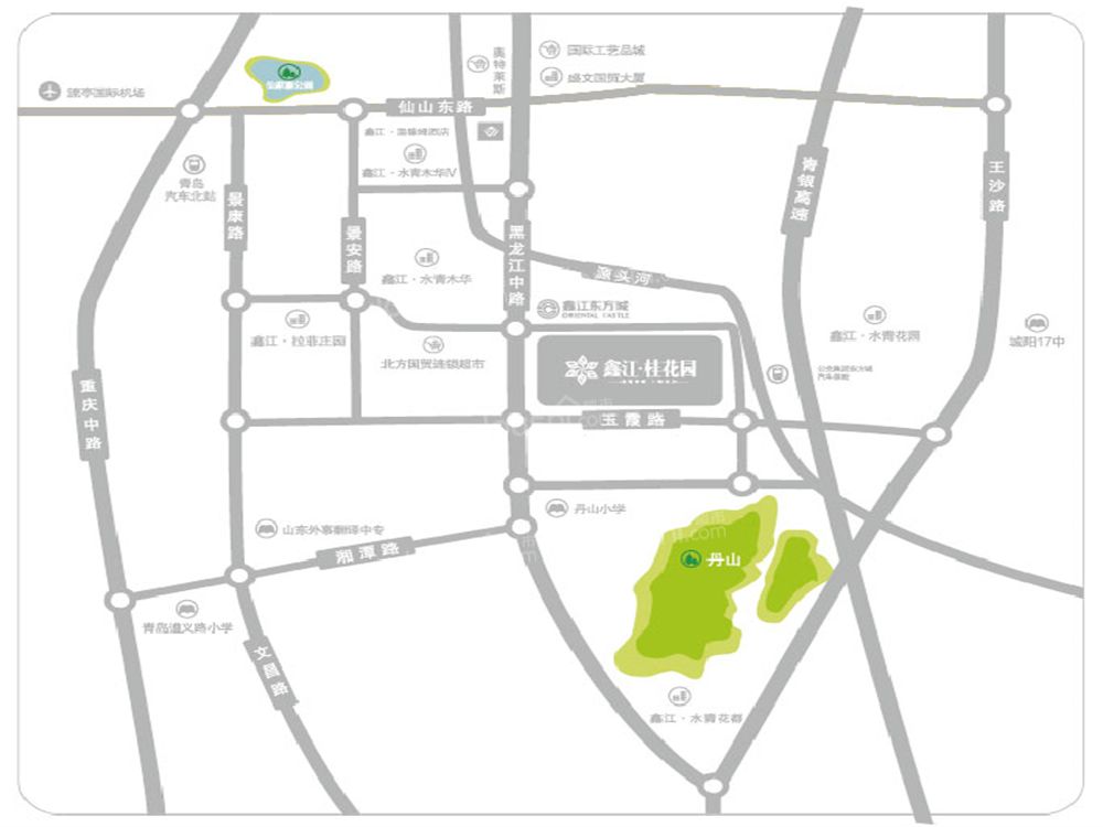 鑫江桂花园位置图