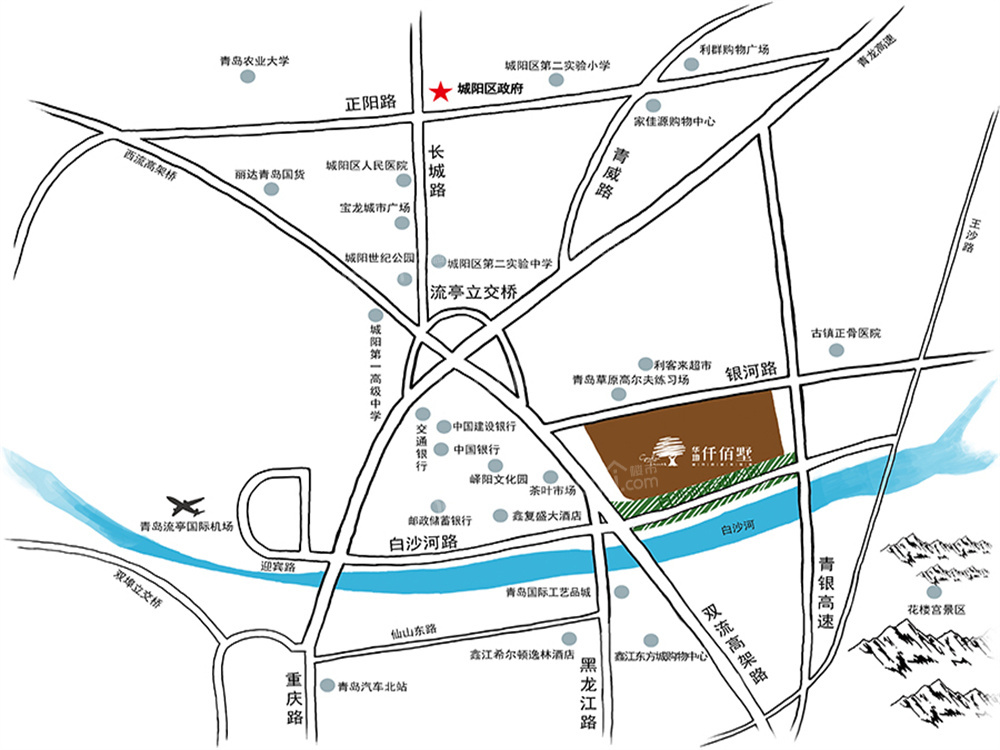 华地仟佰墅位置图