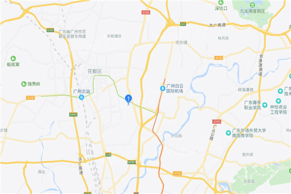 广州国际空港中心商用位置图