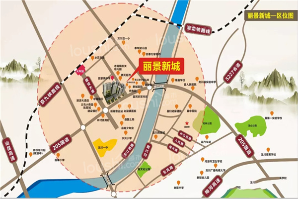 龙川丽景新城位置图