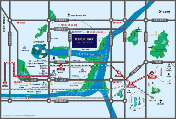 华远海蓝城（佛山）位置图