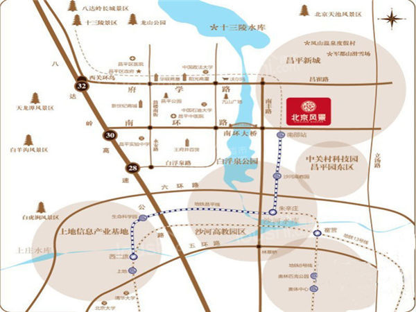 北京风景位置图