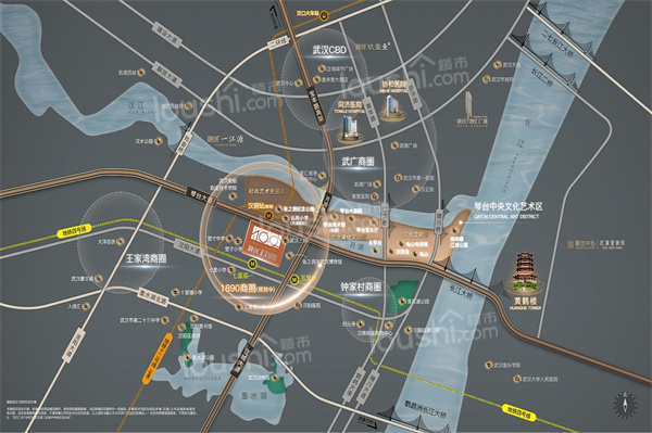 融创武汉1890位置图