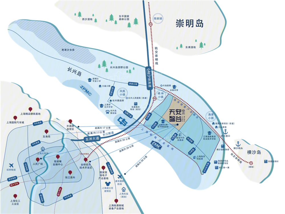 天安智谷上海长兴科创中心位置图