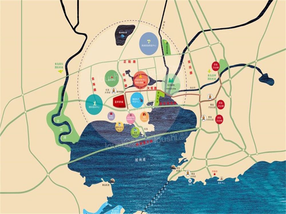 鲁商蓝岸新城位置图