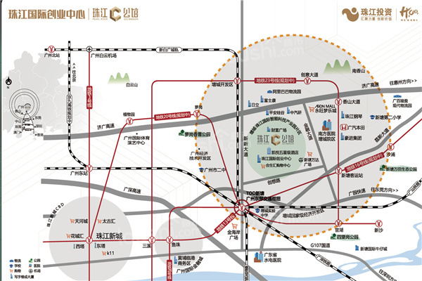 珠江国际创业中心位置图