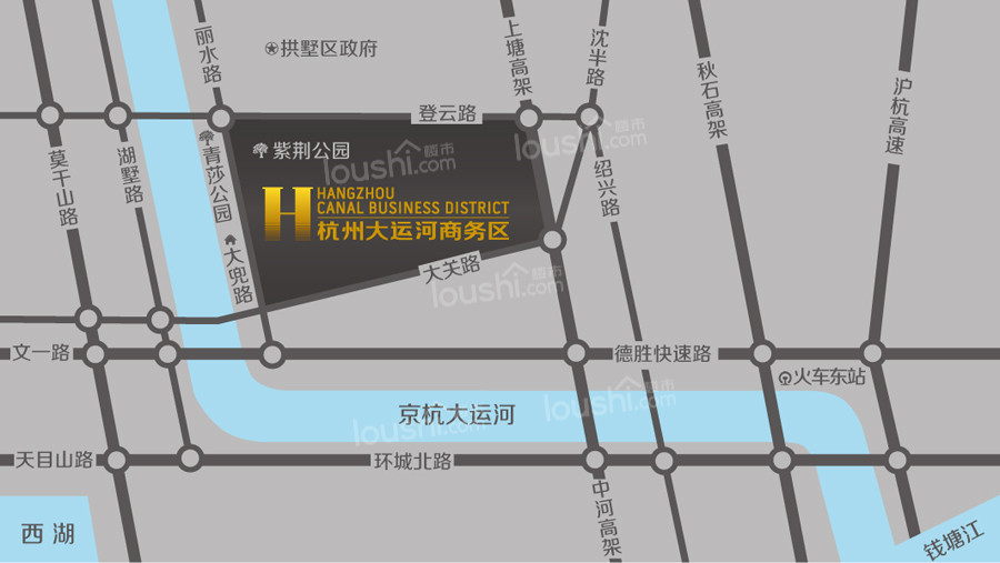 远洋·杭州大运河商务区位置图