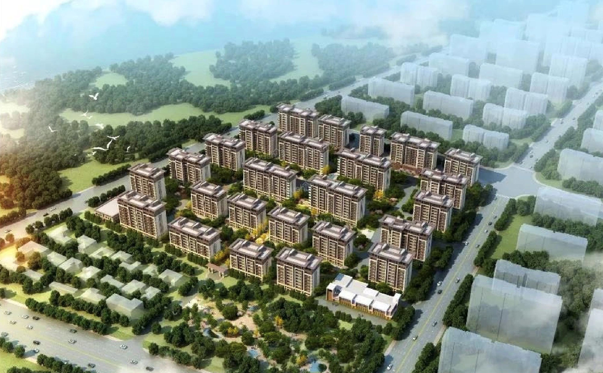 荣盛阿尔卡迪亚：新中式宽景洋房礼献都市圈