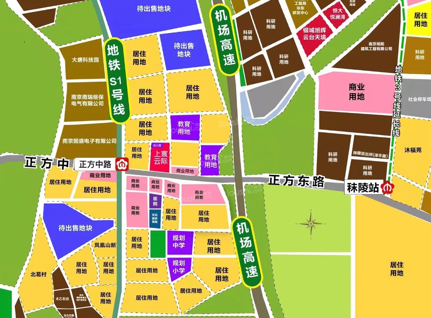 江苏软件园吉山基地:位于正方大道以南,丹阳大道以北,以科技园区为