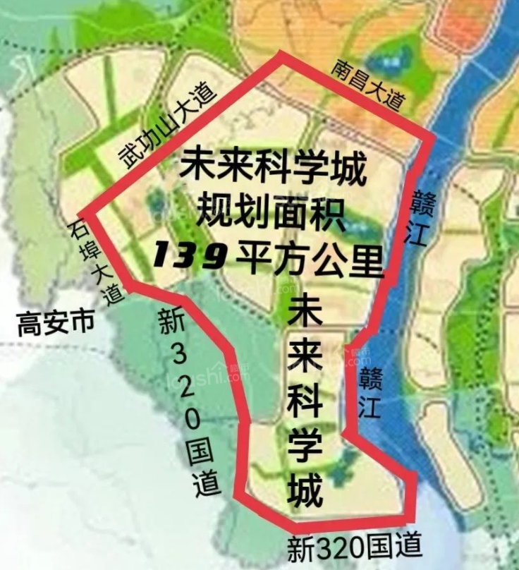 南昌未来科学城北区范围定了，总面积约39435亩