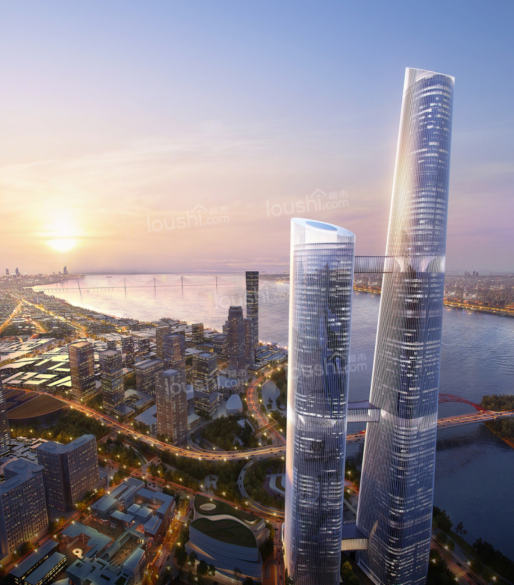 武汉BFC复星外滩中心—全球最高双子塔！华中首个WELL级豪宅！
