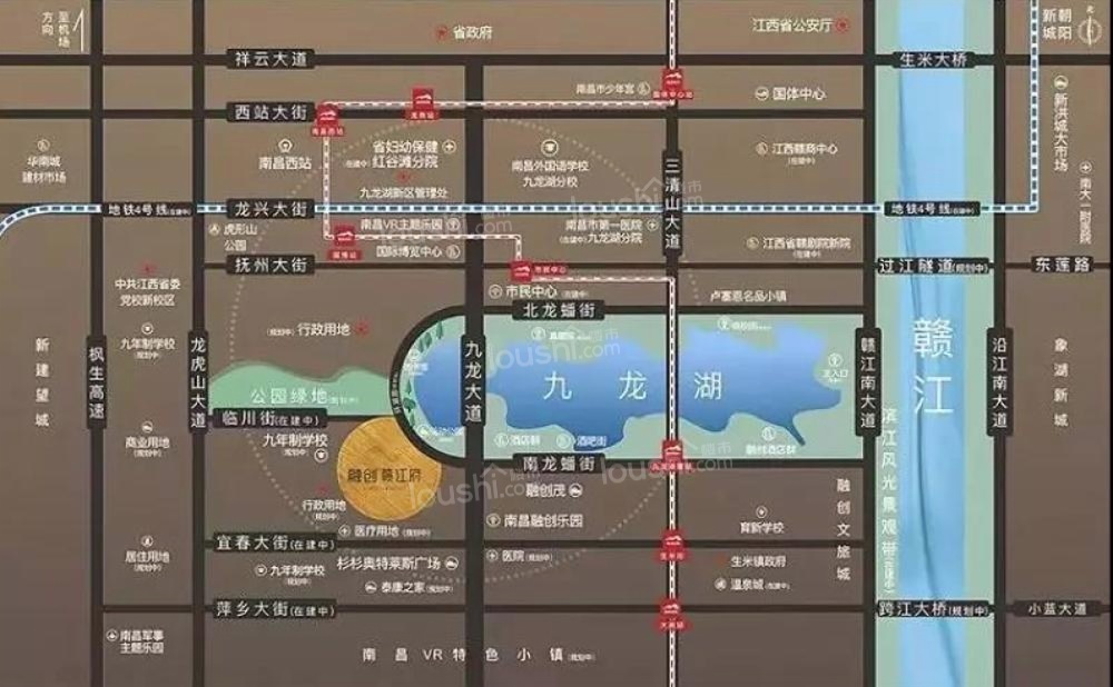 融创红城投赣江府位置在哪?融创红城投赣江府房价多少?