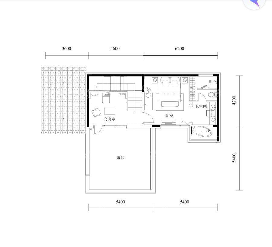 138平米精装三居室户型