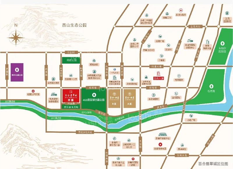 百合翡翠城位置图