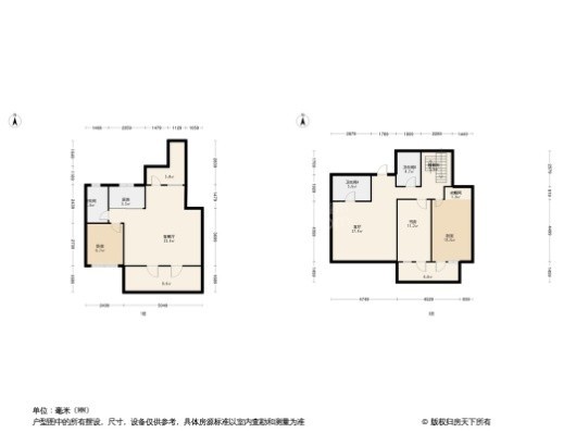 保利科创紫荆阁3居室户型图
