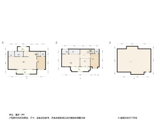 保利科创紫荆阁3居室户型图