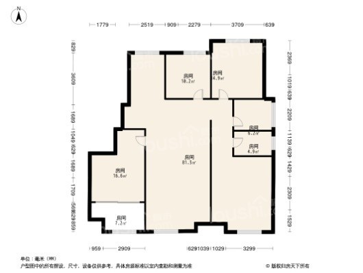 中骏·丽景府3居室户型图